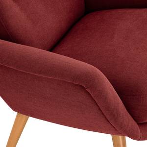 Fauteuil Saku geweven stof - Geweven stof Scara: Bordeaux