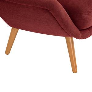 Fauteuil Saku geweven stof - Geweven stof Scara: Bordeaux