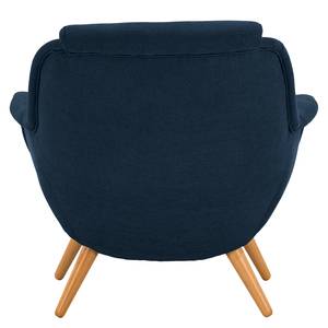 Fauteuil Saku geweven stof - Geweven stof Scara: Marineblauw