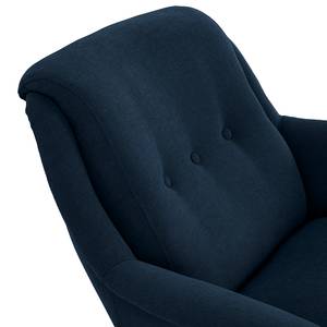 Fauteuil Saku geweven stof - Geweven stof Scara: Marineblauw