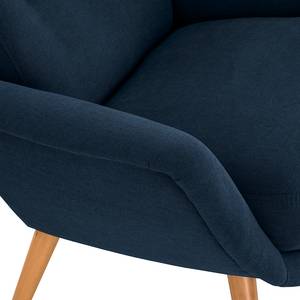 Fauteuil Saku geweven stof - Geweven stof Scara: Marineblauw