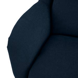 Fauteuil Saku geweven stof - Geweven stof Scara: Marineblauw