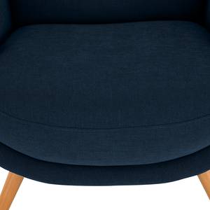 Fauteuil Saku geweven stof - Geweven stof Scara: Marineblauw