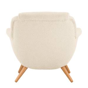 Fauteuil Saku geweven stof - Bouclé Stof Nola: Crèmekleurig