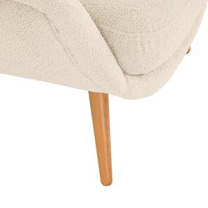 Fauteuil Saku geweven stof - Bouclé Stof Nola: Crèmekleurig