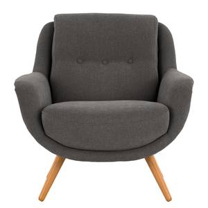 Fauteuil Saku geweven stof - Geweven stof Scara: Donkergrijs