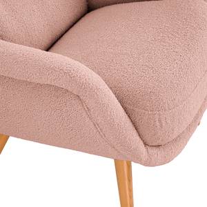 Sessel Saku Bouclé Stoff Nola: Rosa