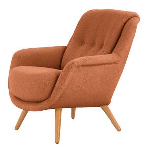 Fauteuil Saku geweven stof - Bouclé Stof Nola: Roest