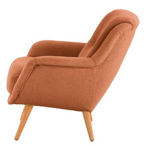 Fauteuil Saku geweven stof - Bouclé Stof Nola: Roest