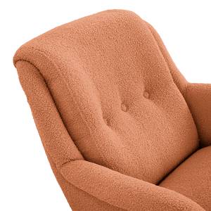 Fauteuil Saku geweven stof - Bouclé Stof Nola: Roest