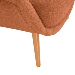 Fauteuil Saku geweven stof - Bouclé Stof Nola: Roest