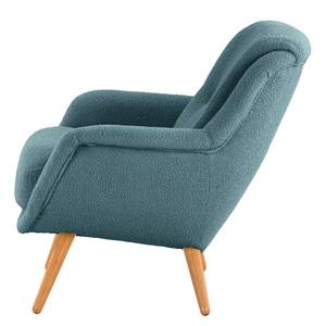 Fauteuil Saku geweven stof - Bouclé Stof Nola: Blauw