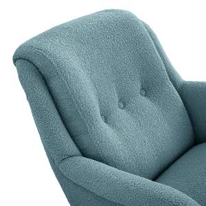 Fauteuil Saku geweven stof - Bouclé Stof Nola: Blauw