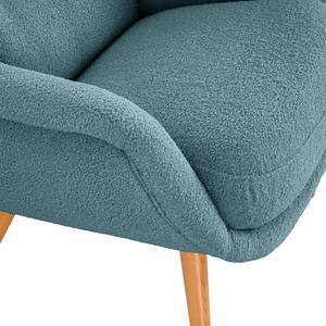 Fauteuil Saku geweven stof - Bouclé Stof Nola: Blauw