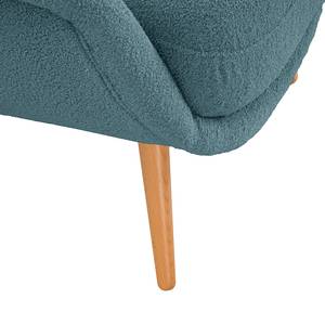 Fauteuil Saku geweven stof - Bouclé Stof Nola: Blauw