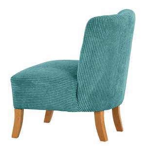 Fauteuil Tillet geweven stof - Corduroy Poppy: Petrolblauw