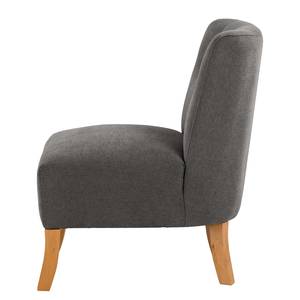 Fauteuil Tillet geweven stof - Geweven stof Scara: Donkergrijs