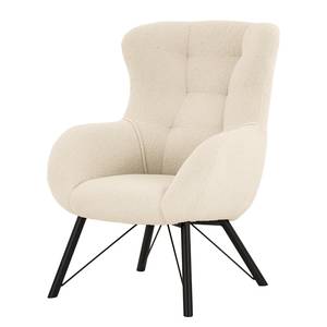 Fauteuil Newfield Tissu - Tissu Bouclé Nola: Crème