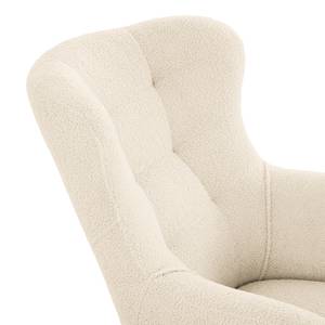 Fauteuil Newfield Tissu - Tissu Bouclé Nola: Crème