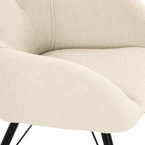 Fauteuil Newfield Tissu - Tissu Bouclé Nola: Crème