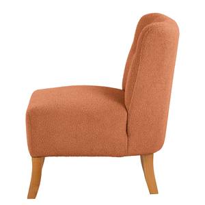 Fauteuil Tillet geweven stof - Bouclé Stof Nola: Roest