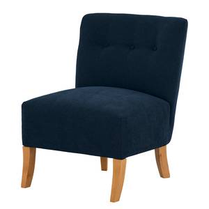 Fauteuil Tillet geweven stof - Geweven stof Scara: Marineblauw