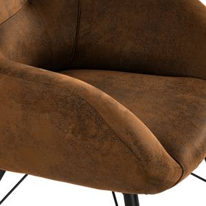 Fauteuil Newfield Tissu - Microfibre Afua: Marron