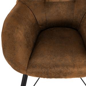 Fauteuil Newfield Tissu - Microfibre Afua: Marron