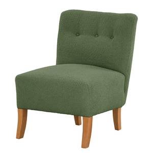 Fauteuil Tillet Tissu - Tissu Bouclé Nola: Vert vieilli