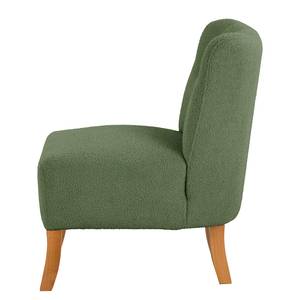 Fauteuil Tillet geweven stof - Bouclé Stof Nola: Antiek groen