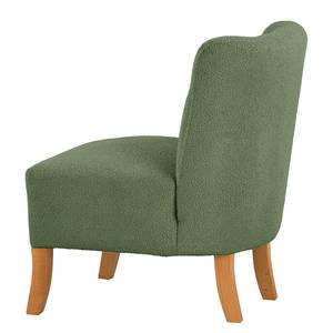 Fauteuil Tillet geweven stof - Bouclé Stof Nola: Antiek groen