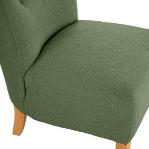 Fauteuil Tillet geweven stof - Bouclé Stof Nola: Antiek groen