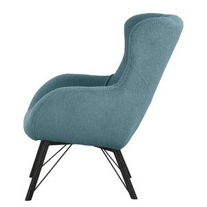 Fauteuil Newfield Tissu - Tissu Bouclé Nola: bleu