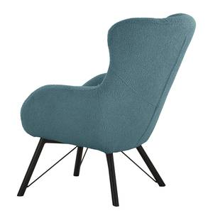 Fauteuil Newfield Tissu - Tissu Bouclé Nola: bleu