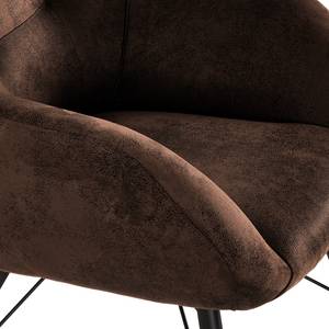 Fauteuil Newfield Tissu - Microfibre Afua: Marron café