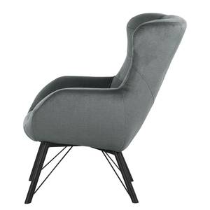 Fauteuil Newfield Tissu - Microfibre Faria: Gris foncé