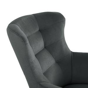 Fauteuil Newfield Tissu - Microfibre Faria: Gris foncé