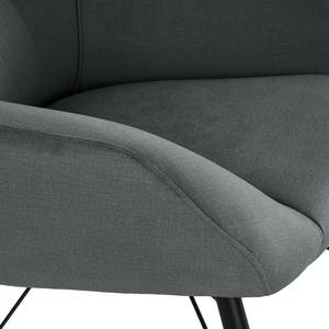 Fauteuil Newfield Tissu - Microfibre Faria: Gris foncé