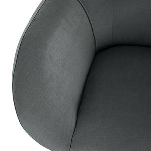 Fauteuil Newfield Tissu - Microfibre Faria: Gris foncé