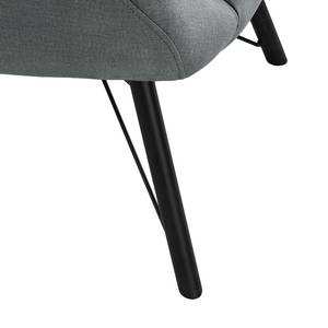 Fauteuil Newfield Tissu - Microfibre Faria: Gris foncé