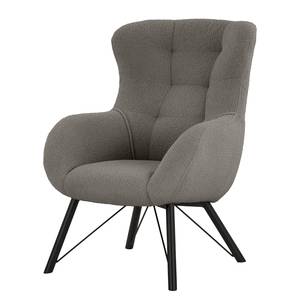 Fauteuil Newfield Tissu - Tissu Bouclé Nola: Gris foncé