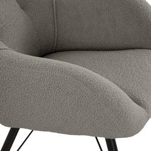 Fauteuil Newfield Tissu - Tissu Bouclé Nola: Gris foncé