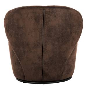 Fauteuil Mohim Microfibre Afua: Marron café