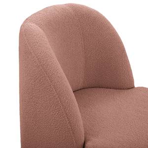 Fauteuil Chanly fluweel - Bouclé Stof Nola: Roze