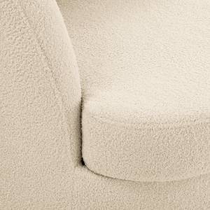 Fauteuil Chanly fluweel - Bouclé Stof Nola: Crèmekleurig