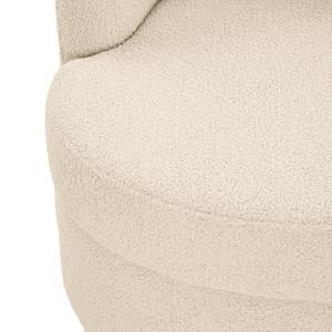 Fauteuil Chanly fluweel - Bouclé Stof Nola: Crèmekleurig