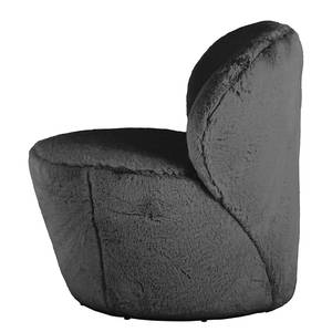 Fauteuil Mohim Fourrure synthétique Bahira: Anthracite