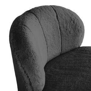 Fauteuil Mohim Kunstmatig dierenvel Bahira: Antracietkleurig