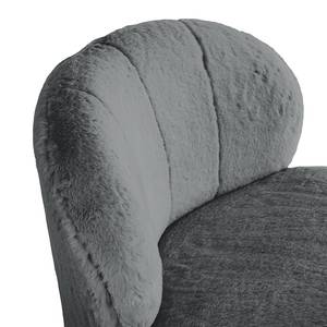 Fauteuil Mohim Fourrure synthétique Bahira: Bleu gris