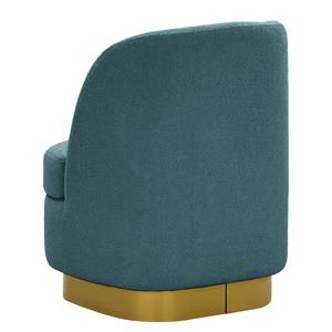 Fauteuil Chanly fluweel - Bouclé Stof Nola: Blauw